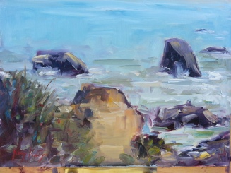 On the Rock $280 9" x 12" oil